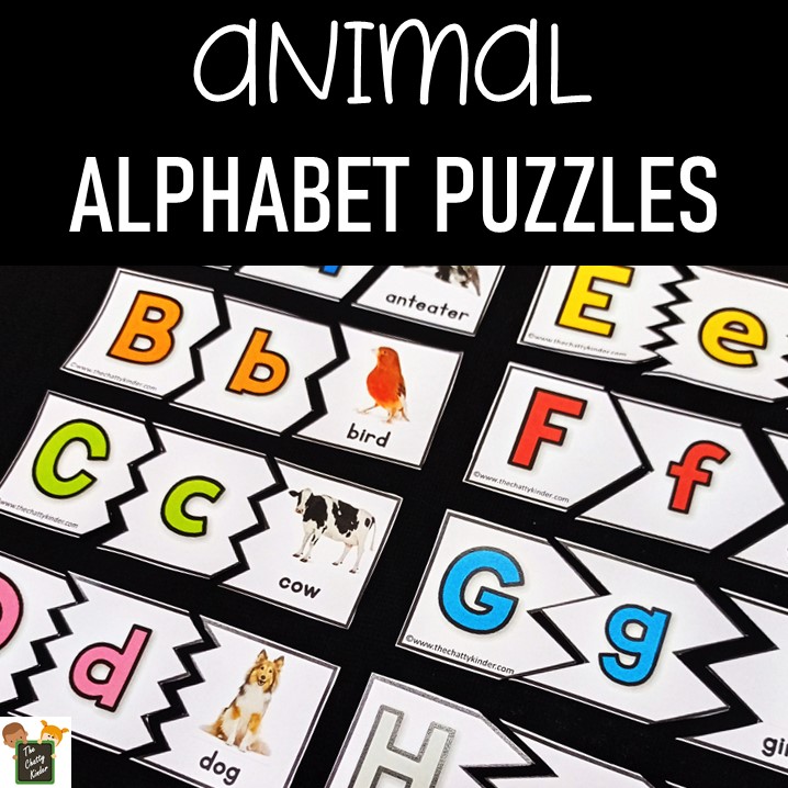 Animal Alphabet Puzzles Freebie