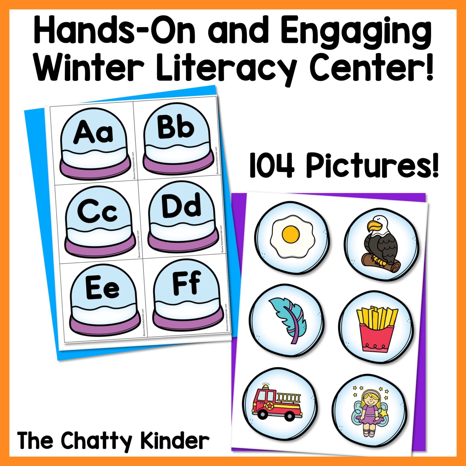Winter Beginning Sounds Match-Up l Letters of the Alphabet Center Craft ...