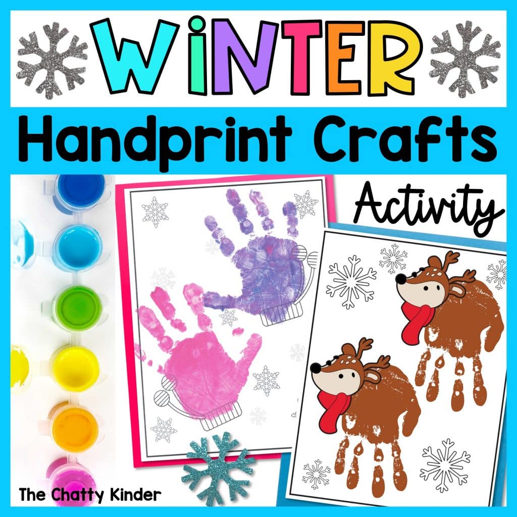 Art Craft Kindergarten Handprint Activity | Winter Themed Craftivity ...