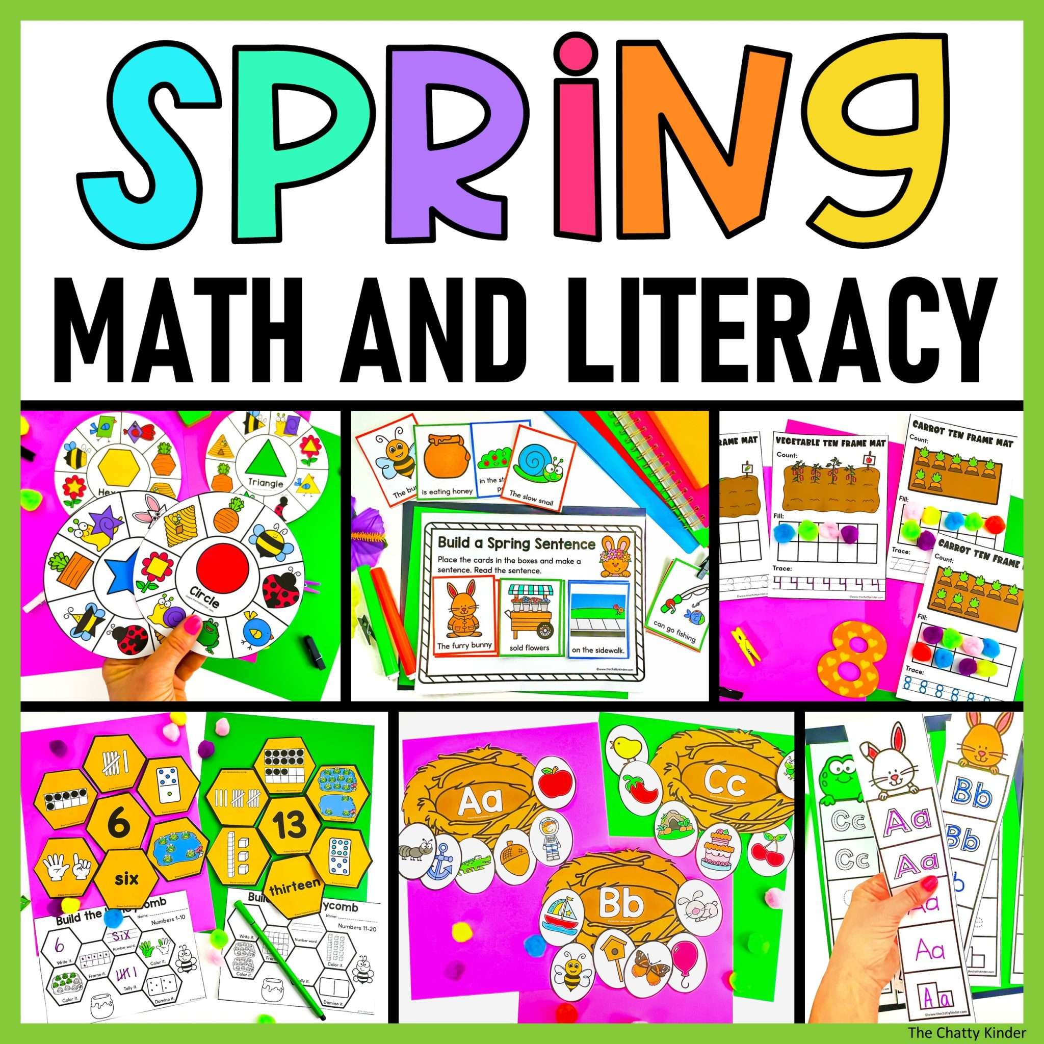 Laoding Activity Hands-On Spring Activities for Kindergarten | Math and Literacy Centers ...