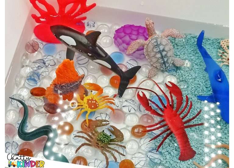 Ocean Sensory Bin - Sensory Play for Kids - The Chatty Kinder